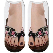 Load image into Gallery viewer, 3D Flip Flop Print Cotton Socks For Women freeshipping - Tyche Ace