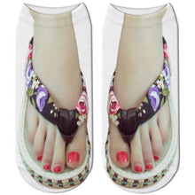 Load image into Gallery viewer, 3D Flip Flop Print Cotton Socks For Women freeshipping - Tyche Ace