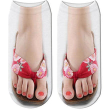 Load image into Gallery viewer, 3D Flip Flop Print Cotton Socks For Women freeshipping - Tyche Ace