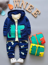 Load image into Gallery viewer, 3Pcs Baby Unisex Cartoon Image Design Jacket + Pants Outfits Clothing Sets freeshipping - Tyche Ace