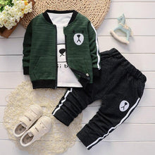 Load image into Gallery viewer, 3Pcs Baby Unisex Cartoon Image Design Jacket + Pants Outfits Clothing Sets freeshipping - Tyche Ace
