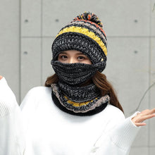 Load image into Gallery viewer, 3Pcs Women Thick Warm Fleece Knitted Hat Scarf Mask Sets freeshipping - Tyche Ace