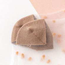 Load image into Gallery viewer, 4 Pairs Pack Women Bamboo Transparent Thin Breathable Polka Dot Socks freeshipping - Tyche Ace