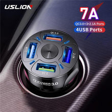 Load image into Gallery viewer, 4 Ports USB Mini Fast Mobile Phone Car Charger Adapter freeshipping - Tyche Ace