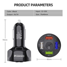 Load image into Gallery viewer, 4 Ports USB Mini Fast Mobile Phone Car Charger Adapter freeshipping - Tyche Ace