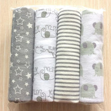 Load image into Gallery viewer, 4Pcs/Pack Baby Super Soft Brushed Cotton Flannel Swaddle Wrap Blankets freeshipping - Tyche Ace