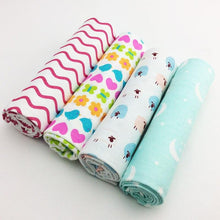 Load image into Gallery viewer, 4Pcs/Pack Baby Super Soft Brushed Cotton Flannel Swaddle Wrap Blankets freeshipping - Tyche Ace