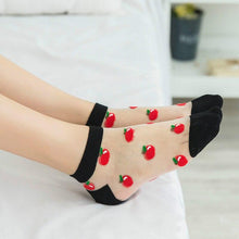 Load image into Gallery viewer, 5 Pair Summer Fruit Lace Mesh Transparent Ankle Socks freeshipping - Tyche Ace