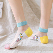 Load image into Gallery viewer, 5 Pairs Women Cartoon Fruit Design Silk Socks freeshipping - Tyche Ace