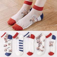 Load image into Gallery viewer, 5 Pairs Women Cartoon Fruit Design Silk Socks freeshipping - Tyche Ace