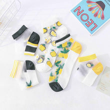 Load image into Gallery viewer, 5 Pairs Women Cartoon Fruit Design Silk Socks freeshipping - Tyche Ace
