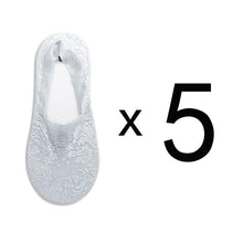 Load image into Gallery viewer, 5 Pairs Women Lace Flower Non-Slip Invisible Ankle Socks freeshipping - Tyche Ace