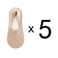 Load image into Gallery viewer, 5 Pairs Women Lace Flower Non-Slip Invisible Ankle Socks freeshipping - Tyche Ace