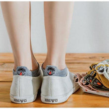Load image into Gallery viewer, 5 Pairs/Pack Embroidered Happy Mood Expressions Women Socks freeshipping - Tyche Ace