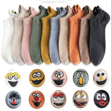 Load image into Gallery viewer, 5 Pairs/Pack Embroidered Happy Mood Expressions Women Socks freeshipping - Tyche Ace