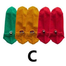 Load image into Gallery viewer, 5 Pairs/Pack Women Cotton Embroidered Happy Fashion Ankle Socks freeshipping - Tyche Ace