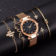 Load image into Gallery viewer, 5 Piece Woman Watches Magnetic Starry Wristwatch Sets freeshipping - Tyche Ace