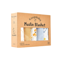 Load image into Gallery viewer, 5 Pieces  Baby Multi-functional Bamboo Cotton Muslin Swaddle Blanket Baby Burp Cloth Set freeshipping - Tyche Ace