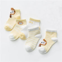 Load image into Gallery viewer, 5Pairs Unisex Baby Cartoon Design Cotton Mesh Thin Socks freeshipping - Tyche Ace