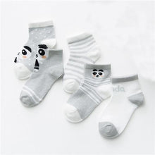 Load image into Gallery viewer, 5Pairs Unisex Baby Cartoon Design Cotton Mesh Thin Socks freeshipping - Tyche Ace