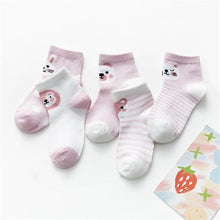 Load image into Gallery viewer, 5Pairs Unisex Baby Cartoon Design Cotton Mesh Thin Socks freeshipping - Tyche Ace