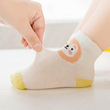 Load image into Gallery viewer, 5Pairs Unisex Baby Cartoon Design Cotton Mesh Thin Socks freeshipping - Tyche Ace