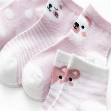 Load image into Gallery viewer, 5Pairs Unisex Baby Cartoon Design Cotton Mesh Thin Socks freeshipping - Tyche Ace
