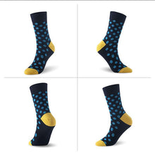 Load image into Gallery viewer, 6 Pairs Men Bamboo Fibre Dot Pattern Crew Socks freeshipping - Tyche Ace