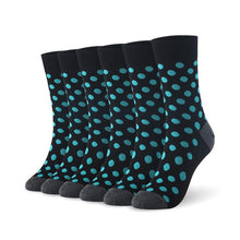 Load image into Gallery viewer, 6 Pairs Men Bamboo Fibre Dot Pattern Crew Socks freeshipping - Tyche Ace