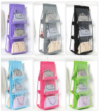Load image into Gallery viewer, 6 Pocket Multi-Purpose Wardrobe Hanging Foldable Handbag Storage Organiser freeshipping - Tyche Ace