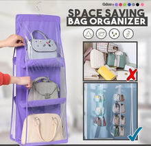 Load image into Gallery viewer, 6 Pocket Multi-Purpose Wardrobe Hanging Foldable Handbag Storage Organiser freeshipping - Tyche Ace