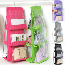 Load image into Gallery viewer, 6 Pocket Multi-Purpose Wardrobe Hanging Foldable Handbag Storage Organiser freeshipping - Tyche Ace