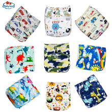 Load image into Gallery viewer, 9pcs/set Baby Bamboo Ecological Eco-Friendly Reusable Cloth Adjustable Nappies freeshipping - Tyche Ace
