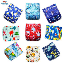 Load image into Gallery viewer, 9pcs/set Baby Bamboo Ecological Eco-Friendly Reusable Cloth Adjustable Nappies freeshipping - Tyche Ace