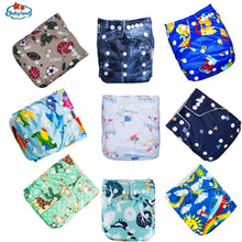Load image into Gallery viewer, 9pcs/set Baby Bamboo Ecological Eco-Friendly Reusable Cloth Adjustable Nappies freeshipping - Tyche Ace