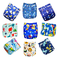 Load image into Gallery viewer, 9pcs/set Baby Bamboo Ecological Eco-Friendly Reusable Cloth Adjustable Nappies freeshipping - Tyche Ace