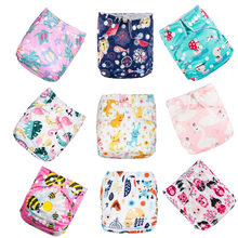 Load image into Gallery viewer, 9pcs/set Baby Bamboo Ecological Eco-Friendly Reusable Cloth Adjustable Nappies freeshipping - Tyche Ace
