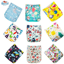 Load image into Gallery viewer, 9pcs/set Baby Bamboo Ecological Eco-Friendly Reusable Cloth Adjustable Nappies freeshipping - Tyche Ace
