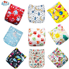 Load image into Gallery viewer, 9pcs/set Baby Bamboo Ecological Eco-Friendly Reusable Cloth Adjustable Nappies freeshipping - Tyche Ace