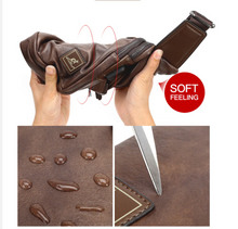 Load image into Gallery viewer, Crazy Horse Leather USB Charging Sling Back Shoulder Travel Crossbody Bags