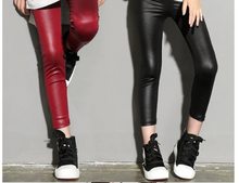 Load image into Gallery viewer, Winter Thick Velvet Pencil Faux PU Leather Legging For Girls - Tyche Ace