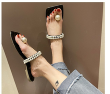 Load image into Gallery viewer, Stylish Pearl Trim Design Comfy Sandals For Women - Tyche Ace