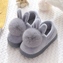 Load image into Gallery viewer, Unisex Cute Bunny Cartoon Cotton Warm Faux Fur Slippers For Kids