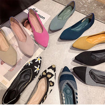 Load image into Gallery viewer, Women Flat Heel Pointed Toe Shoes