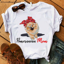 Load image into Gallery viewer, Bandana Pomeranian Mom T-Shirt freeshipping - Tyche Ace