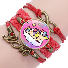 Load image into Gallery viewer, Multi-layer Unicorn Braided Girls Charm Friendship Bracelets freeshipping - Tyche Ace