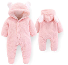 Load image into Gallery viewer, Unisex Cotton Thick Warm Hooded Jumpsuit Rompers For Kids