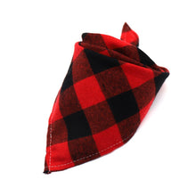 Load image into Gallery viewer, Washable Plaid Cotton Bandanas For Dogs