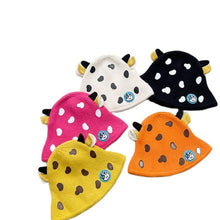 Load image into Gallery viewer, Unisex Cartoon Cow Design Winter Knitted Warm Soft Beanies For Kids