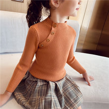 Load image into Gallery viewer, Warm Knitted Pullover Turtleneck Sweaters For Girls